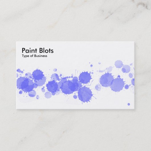 Paint Blots - Electric Blue Visitenkarte (Vorderseite)