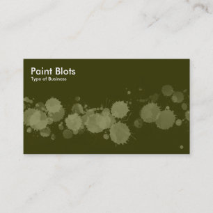 Paint Blots - Khaki on Dk Olive Visitenkarte
