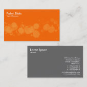 Paint Blots - Lt Orange auf Orange Visitenkarte (Vorne/Hinten)