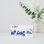 Paint Blots - Navy Blue Visitenkarte (Stehend Vorderseite)