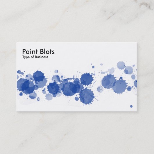 Paint Blots - Navy Blue Visitenkarte (Vorderseite)