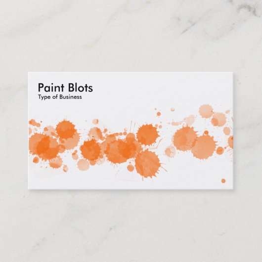 Paint Blots - Orange Visitenkarte (Vorderseite)