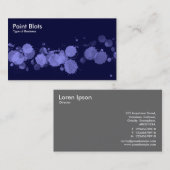 Paint Blots - Pastel Blue auf der dänischen Marine Visitenkarte (Vorne/Hinten)