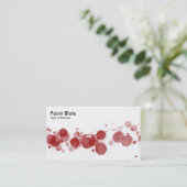 Paint Blots - Ruby Visitenkarte (Stehend Vorderseite)