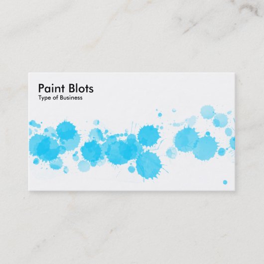 Paint Blots - Sky Blue Visitenkarte (Vorderseite)