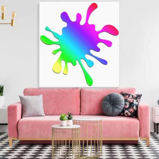 Paint Blotter Leinwanddruck (Insitu (Wohnzimmer))