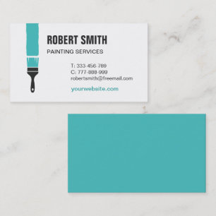 Paint Brush and Paint Trail Painting Business Card Visitenkarte
