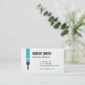 Paint Brush and Paint Trail Painting Business Card Visitenkarte (Stehend Vorderseite)