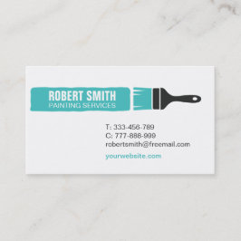 Paint Brush and Trail Painting Business Card Visitenkarte