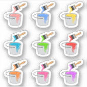 Paint Brush Buckets Hobby Renovierung Day Planner Aufkleber (Vorderseite)
