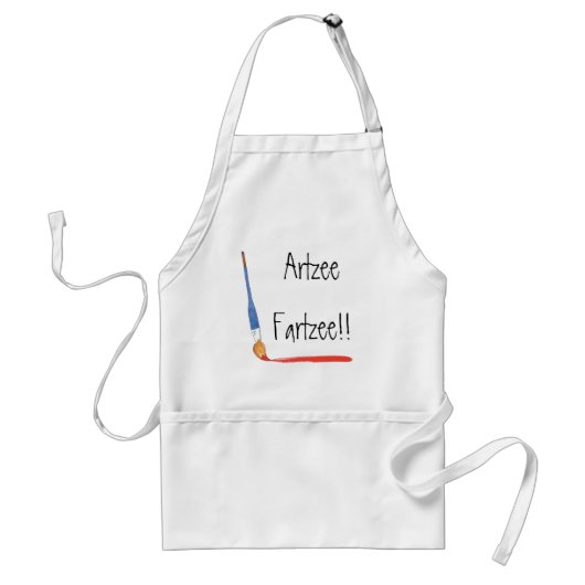 Paint Brush Cartoon |Artzee Fartzee Schürze (Vorne)