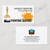 Paint Brush City Silhouette Bristles Visitenkarte (Vorne/Hinten)