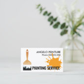 Paint Brush City Silhouette Bristles Visitenkarte (Stehend Vorderseite)