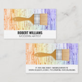 Paint Brush | Farbige Textur Visitenkarte (Vorne/Hinten)