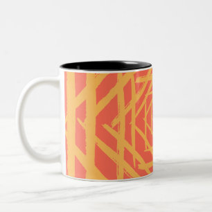 Paint Brush in Squares-Tasse Zweifarbige Tasse