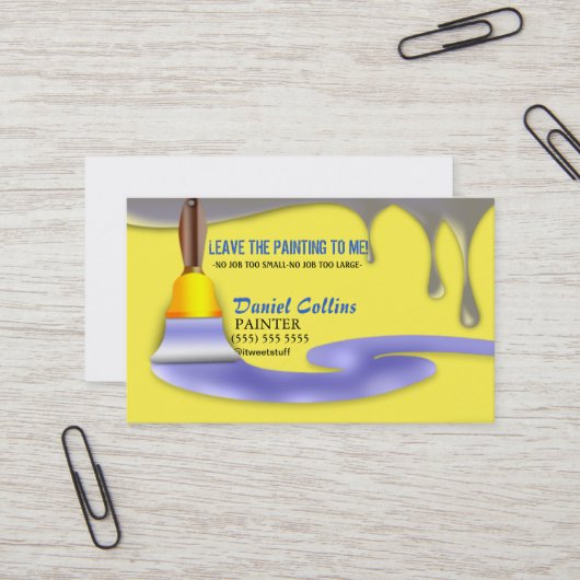 Paint Brush Painter Painter Painting Business Card Visitenkarte (Vorderseite/Rückseite Beispiel)