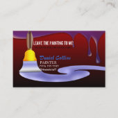 Paint Brush Painter Painter Painting Business Card Visitenkarte (Vorderseite)