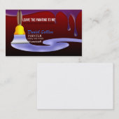 Paint Brush Painter Painter Painting Business Card Visitenkarte (Vorne/Hinten)