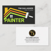 Paint Brush Painting Zuhause Roof Lines Visitenkarte (Vorne/Hinten)