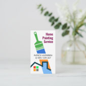 Paint Brush Painting-Zuhause Visitenkarte (Stehend Vorderseite)