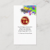 Paint Brush Painting-Zuhause Visitenkarte (Rückseite)