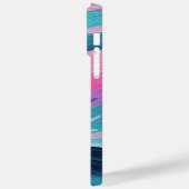 Paint Brush Stroke Abstrakt Ocean Waves Neuralfarb Case-Mate iPhone Hülle (Rückseite / Links)