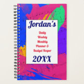 Paint Brush Strokes Budget Planer (Vorderseite)