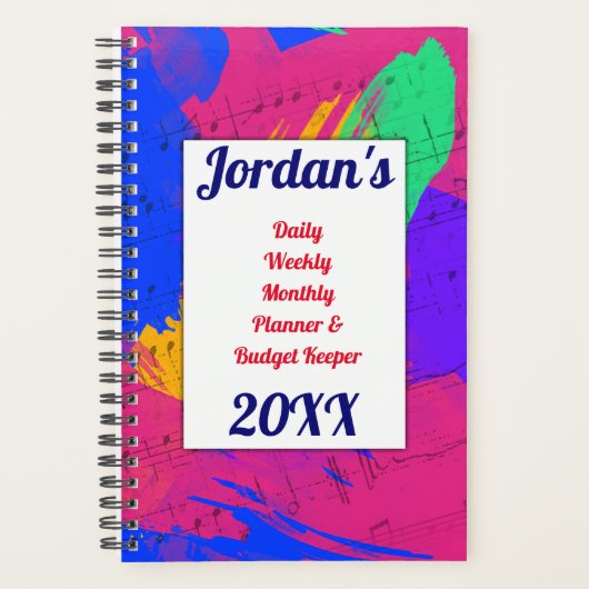 Paint Brush Strokes Budget Planer (Vorderseite)