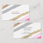Paint Brush Strokes Interior Design Business Cards Visitenkarte (Vorne/Hinten)