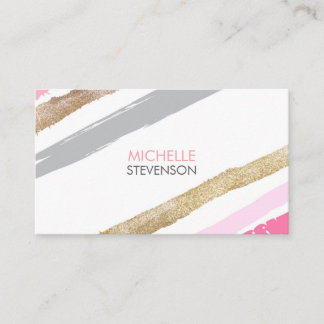 Paint Brush Strokes Interior Design Business Cards Visitenkarte