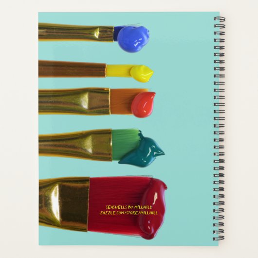 Paint Brushes Art Class Jahresplaner Lehrer Planer (Rückseite)