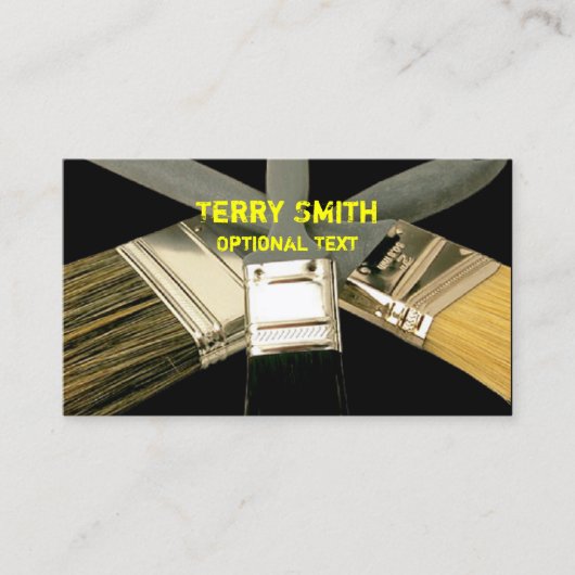 Paint Brushes Business Card Visitenkarte (Vorderseite)