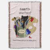Paint Brushes Pallet Black Kitten Artist Decke (Vorderseite Vertikal)