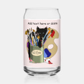 Paint Brushes Pallet Black Kitten Artist Dosenglas (Vorderseite)