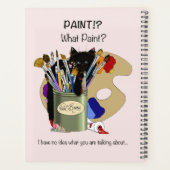 Paint Brushes Pallet Black Kitten Artist Planer (Rückseite)