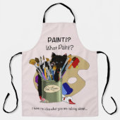 Paint Brushes Pallet Black Kitten Artist Schürze (Vorderseite)