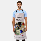 Paint Brushes Pallet Black Kitten Artist Schürze (Getragen)