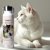 Paint Brushes Pallet Black Kitten Artist Trinkflasche