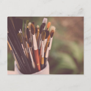 Paint Brushes Postcard Postkarte