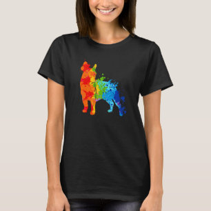 Paint Bulldog Tropfen Plottern Französisch Bul T-Shirt