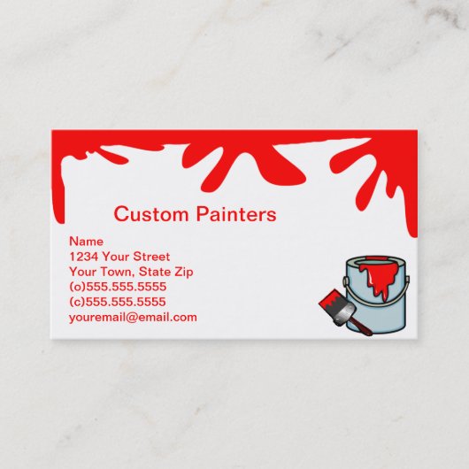 Paint Business Cards Visitenkarte (Vorderseite)