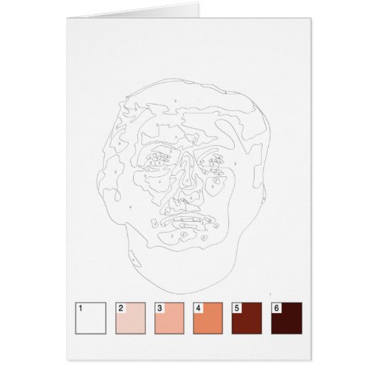 Paint by Numbers Card: Donald Trump (Vorne)