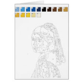 Paint by Numbers Card: Girl mit Perlenohrring (Vorne)