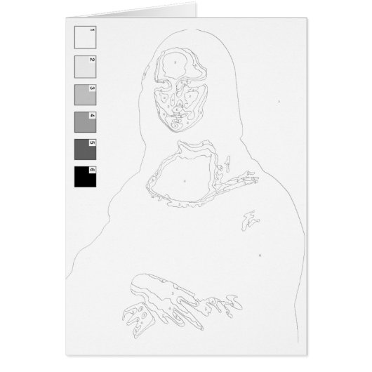 Paint by Numbers Card: Mona Lisa (Vorne)