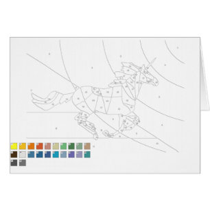 Paint by Numbers Card: Pferd