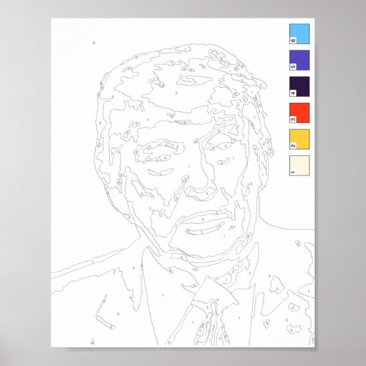 Paint by Numbers: Donald Trump 2 Poster (Vorne)