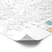 Paint by Numbers Post: The Great Wave off Kanagawa Poster (Ecke)