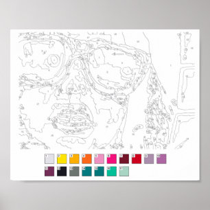 Paint by Numbers Poster: Graffiti Girl Poster