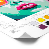 Paint by Numbers Poster (Kontur unten): Graffiti (Ecke)