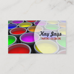 Paint Cans Business Card Visitenkarte